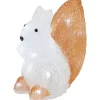 Acryl-Eichhörnchen LED Weiß-Braun