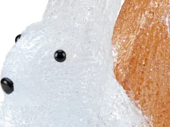 Acryl-Eichhörnchen LED Weiß-Braun