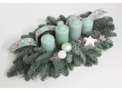 Adventsgesteck mit 4 Kerze 45 cm Eukalyptus