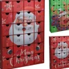 Adventskalender Santa und Rentier 383 x 257 x 64 mm Rot-Grün 2-fach Sortiert