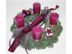 Adventskranz inkl. 4 Kerzen Ø 35 cm Brombeere