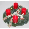 Adventskranz mit 4 Kerze Ø 30 cm Rot-Creme
