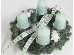 Adventskranz mit 4 Kerze Ø 30 cm Eukalyptus