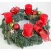 Adventskranz mit 4 Kerze Ø 35 cm Rot