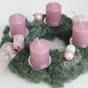 Adventskranz  mit 4 Kerze Ø 30 cm Altrosa