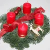 Adventskranz mit 4 Kerze Ø 25 cm Rot