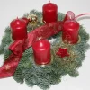 Adventskranz mit 4 Kerze Ø 25 cm Altrot