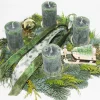 Adventskranz Mixgrün inkl. 4 Kerzen 35 cm Waldgrün