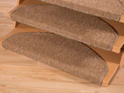 Andiamo Stufenmatte Bob 2 Stück ca. 65 cm x 28 cm Cognac