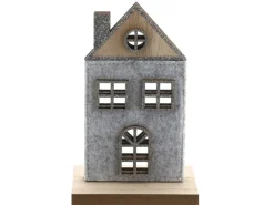 Aufsteller Haus aus Holz mit Filz 14,5 cm