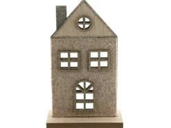 Aufsteller Haus aus Holz mit Filz 20 cm