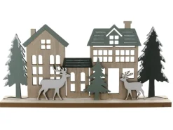 Aufsteller Landschaftsmotiv aus Holz 30 cm Natur