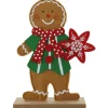 Aufsteller Lebkuchenmann aus Holz mit Filz 30 cm