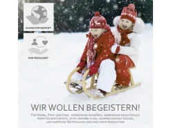 Bambiniwelt by Rafael K. Kinderschlitten Holzschlitten Schneeschlitten Rodelschlitten mit Rückenlehne Davoser 90cm