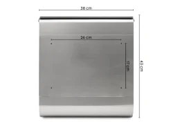 Banjado Briefkasten Edelstahl 38x43x12.5cm Rostfrei Mit Zeitungsfach Mit Motiv Motiv Vogel Auf Tannenzweig