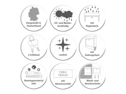 Banjado Briefkasten Edelstahl 38x39x12cm Mit Zeitungsfach Inkl. Montagematerial Motiv Vogel Auf Tannenzweig