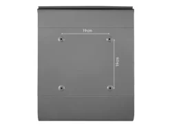 Banjado Design Briefkasten Silber Pulverbeschichtet 39x47x14cm 2 Schlüssel Mit Zeitungsfach Motiv Vogel Auf Tannenzweig