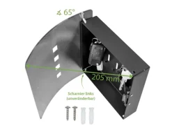 Banjado Design Schlüsselkasten Aus Edelstahl Für 10 Schlüssel 24x21,5x7cm Mit Magnetverschluss Motiv Vogel Auf Tannenzweig