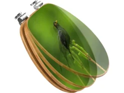 Banjado Design WC Sitz Bambus Holz Toilettendeckel Mit Absenkautomatik Klodeckel WC-Sitz Soft Close Mit Motiv Vogel Auf Tannenzweig