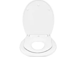 Banjado Familien WC Sitz Mit Absenkautomatik Universeller Klodeckel Mit Kindersitz Hochwertiges Polypropylen Mit Motiv Vogel Auf Tannenzweig