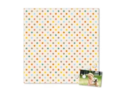 Banjado Magnettafel 50x50cm Magnetwand Weiß Aus Metall Magnetpinnwand Pinnwand Inkl. 4 Magnete Motiv Bunte Punkte