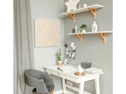 Banjado Magnettafel 50x50cm Magnetwand Weiß Aus Metall Magnetpinnwand Pinnwand Inkl. 4 Magnete Motiv Bunte Punkte