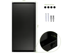 Banjado Magnettafel 37x78cm Magnetwand Schwarz Aus Metall Magnetpinnwand Pinnwand Inkl. 4 Magnete Motiv Vogel Auf Tannenzweig