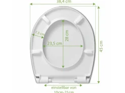 Banjado Premium Toilettendeckel Mit Absenkautomatik WC-Sitz Soft Close Hygienischer Klodeckel Duroplast Mit Motiv Vogel Auf Tannenzweig