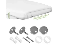 Banjado Toilettendeckel Mit Absenkautomatik WC-Sitz Soft Close Weiß Hygienischer Duroplast Leichte Montage Mit Motiv Vogel Auf Tannenzweig