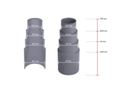 Bauheld Staubsaugeradapter Dunkelgrau 3 Stück