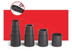 Bauheld Staubsaugeradapter Dunkelgrau 3 Stück