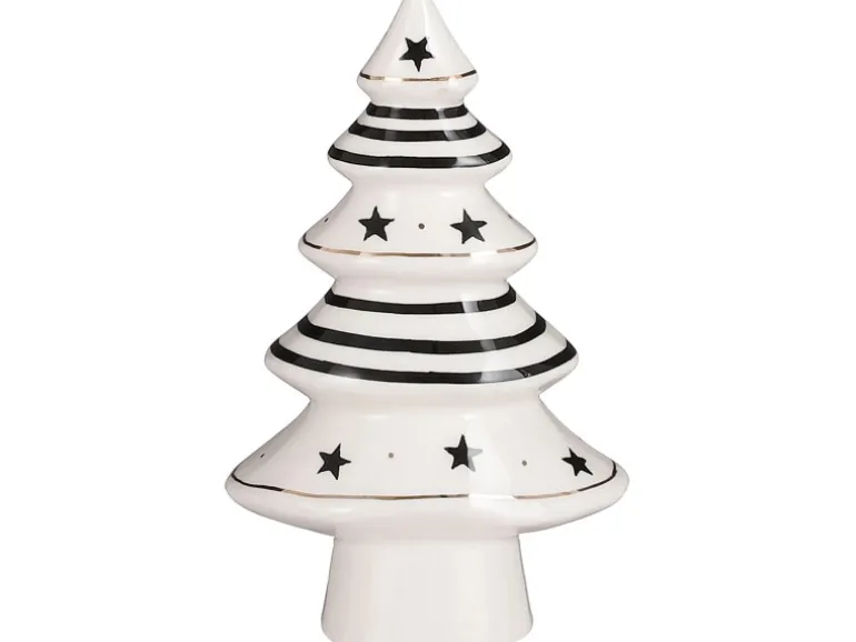 Baum Weiß Schwarz 16,5 x Ø 9,5cm