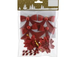 Baumdekoration Kunststoff/Glitter 9-teilig