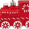 Baumschmuck-Set Lokomotive 3-teilig Rot-Weiß