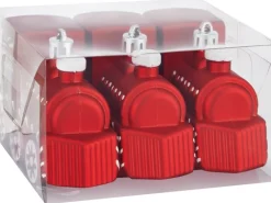 Baumschmuck-Set Lokomotive 3-teilig Rot-Weiß