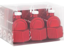 Baumschmuck-Set Lokomotive 3 Stück Rot