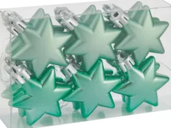 Baumschmuck-Set Sterne 12-teilig 5 cm Mintgrün