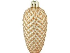 Baumschmuck-Set Tannenzapfen Champagner 4 Stück