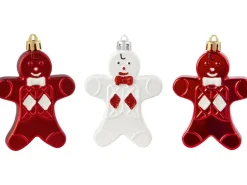 Baumschmuck-Set 3-teilig Rot/Weiß