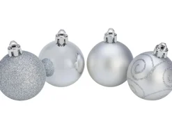 Baumschmuck-Set 16-teilig Silberfarben