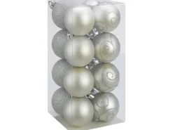 Baumschmuck-Set 16-teilig Silberfarben