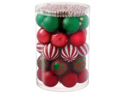 Baumschmuck-Set 50-teilig US-Style Grün/Rot/Weiß