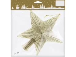 Baumspitze Stern Kunststoff Gold 18 cm x 19 cm