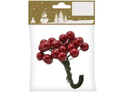 Beeren Rund mit Draht 10 mm Rot/Gün 24 Stück