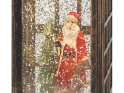 Beleuchtete Schneekugel Telefonzelle 10,5 cm x 10,5 cm x 26,5 cm Bronze