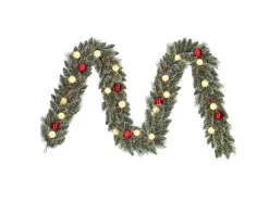 Black Box Trees Girlande Kaprun Grün Frosted Rot 270 cm