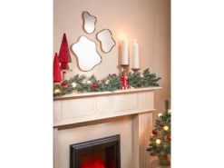 Black Box Trees Girlande Kaprun Grün Frosted Rot 270 cm