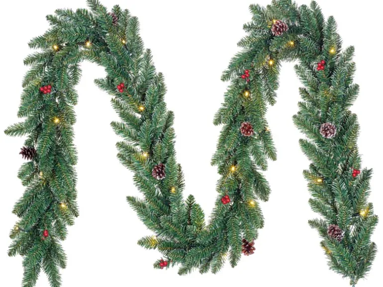 Black Box Trees Girlande Creston Grün mit warmweißen Led batteriebetrieben Länge