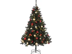 Black Box Trees Weihnachtsbaum Fynn LED Rot-Gold H 185 cm x Ø 115 cm
