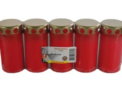 Bolsius 5er-Pack Grablichter, mit Deckel, Rot